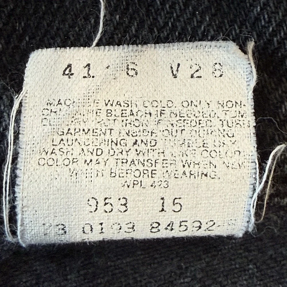 VTG Levi's 550 Black Jeans Size 13 Tapered 31x29 100% Cotton Made In USA 90s